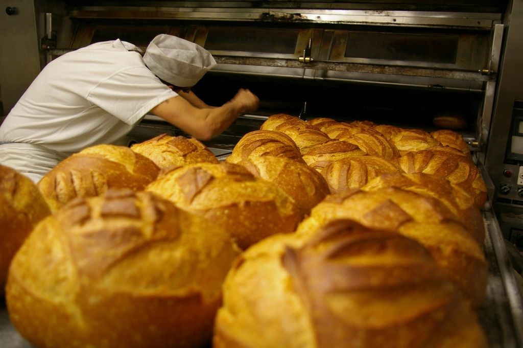 Pastries and coffee on the counter